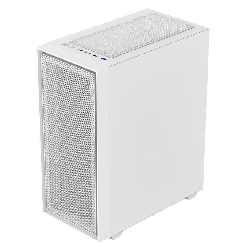 GameMax STORM WH M-ATX Mid Tower Gaming Case - White (No Fans Included)