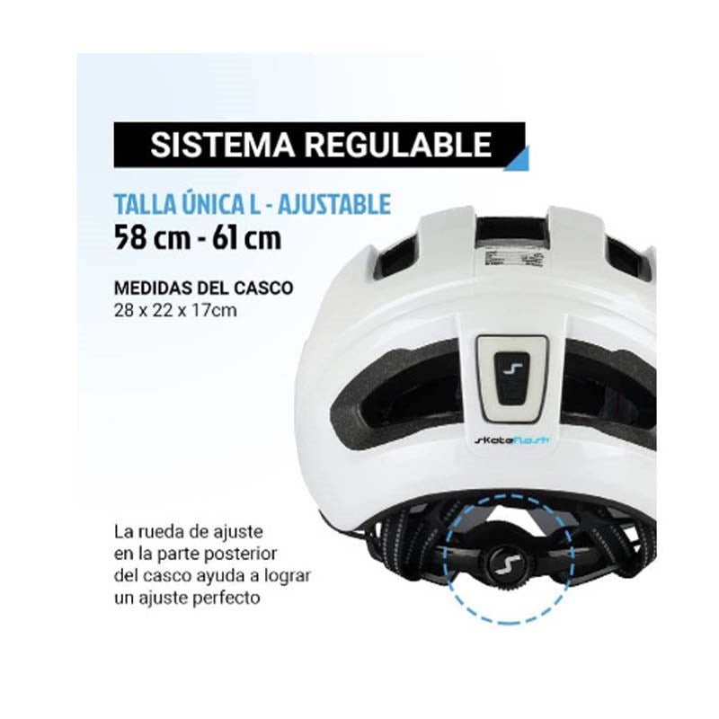 Skateflash Helmet Atomic White
