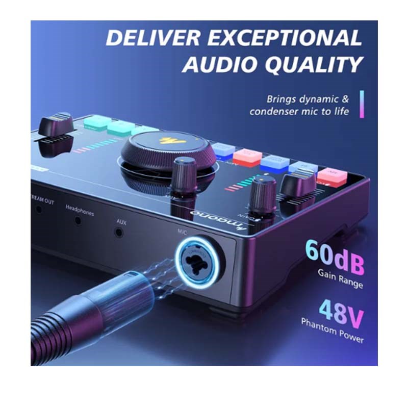 Maonocaster AMC2 NEO One-Stop Streaming Audio Mixer & Sound Card- Black