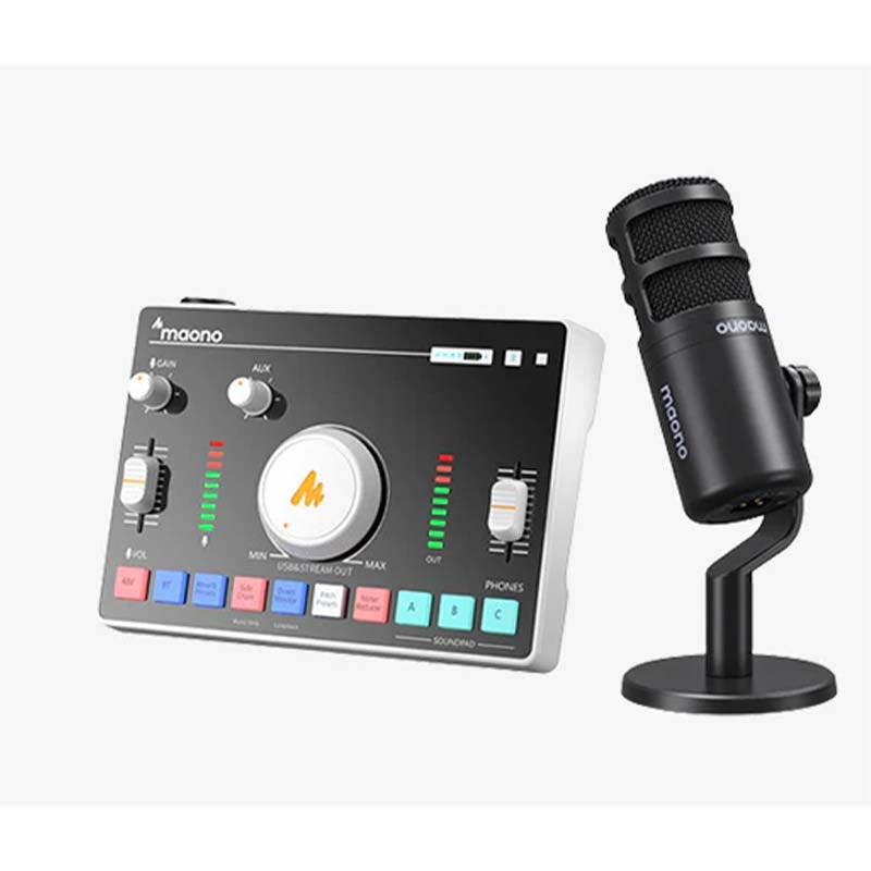 Maonocaster AMC2 NEO One-Stop Streaming Audio Mixer & Sound Card- Black