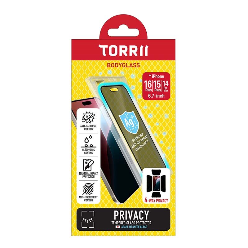 Torrii Bodyglass Screen Protector Tempered Glass For iPhone 16 Plus
