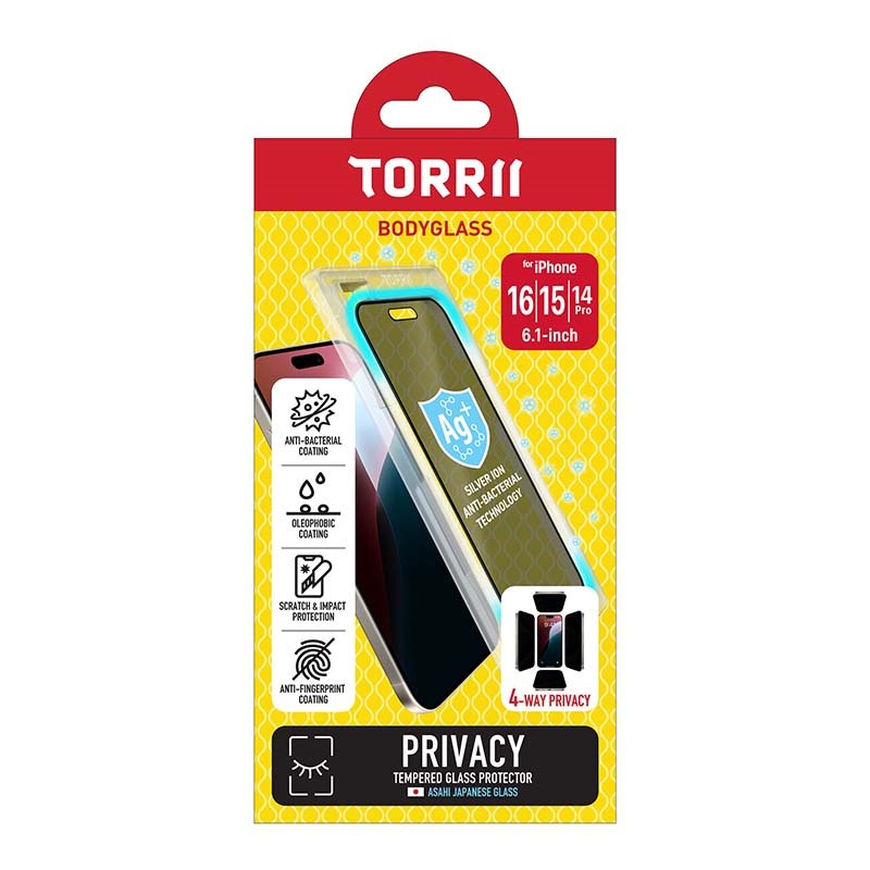 Torrii Bodyglass Screen Protector Tempered Glass For iPhone 16