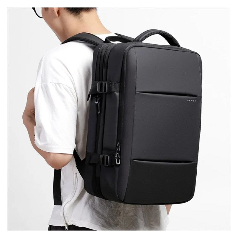 BANGE Travel Backpack Business Backpack School Expandable USB Bag Large Capacity 17.3