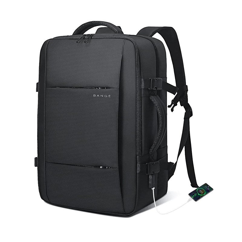 BANGE Travel Backpack Business Backpack School Expandable USB Bag Large Capacity 17.3