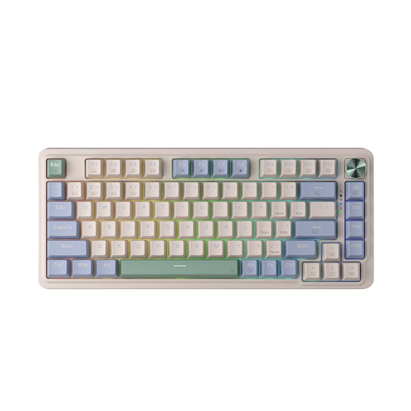 Redragon UCAL K673 PRO 75% Wireless Gasket RGB Gaming Keyboard (Red Switch) - Vintage White