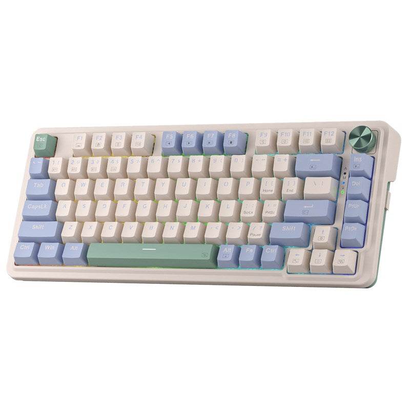 Redragon UCAL K673 PRO 75% Wireless Gasket RGB Gaming Keyboard (Red Switch) - Vintage White