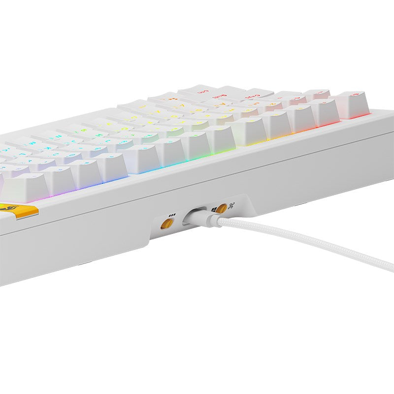 Glorious GMMK 3 HE 75% Prebuilt Wired Mechanical Gaming Keyboard - White (Arabic Layout)