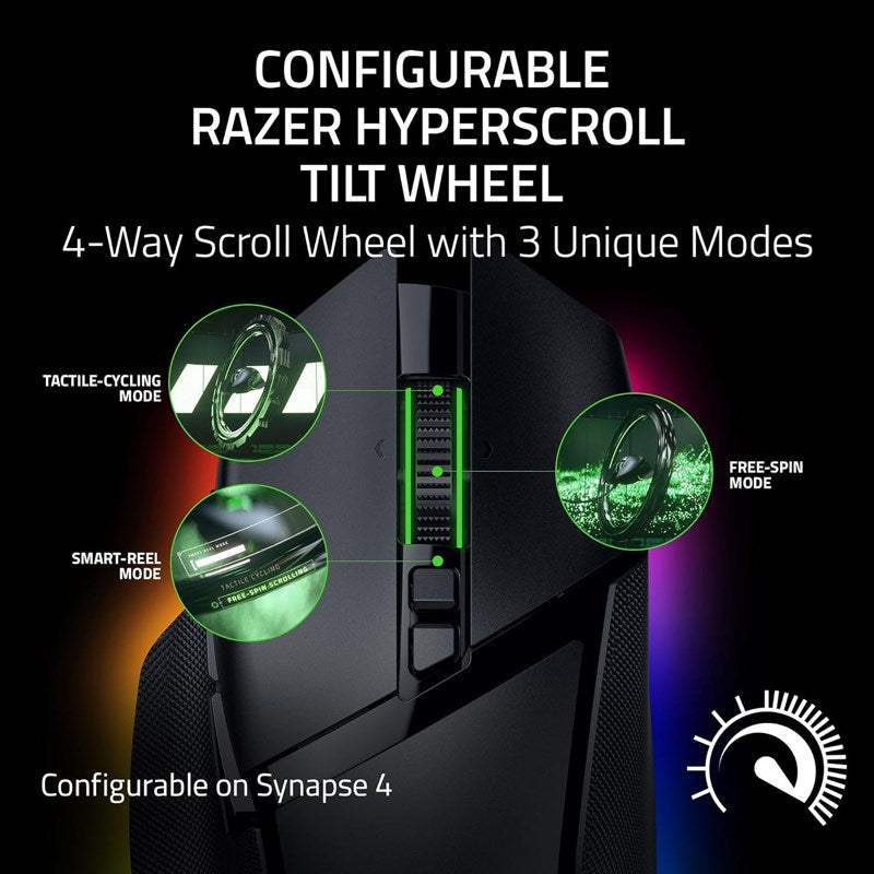 Razer Basilisk V3 Pro 35K Fully Customizable Wireless Ergonomic RGB Gaming Mouse