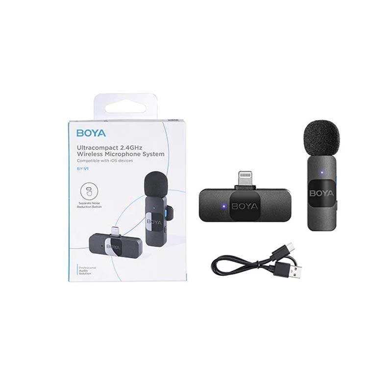 Boya 2.4GHz Wireless Microphone with Lightning Connector for iOS Devices