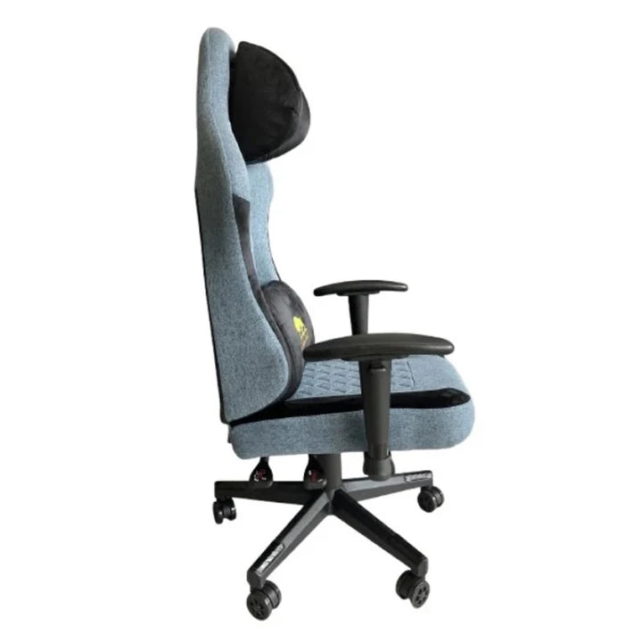 Black Bull Gaming Chair With Molded Headrest Up & Down - Fabric