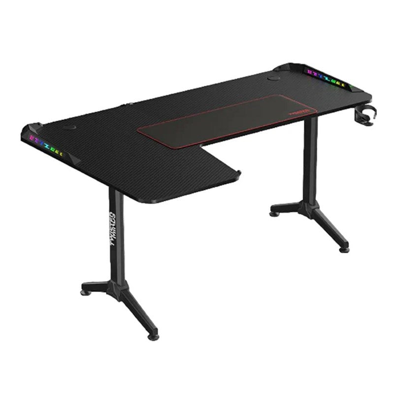 DXRacer Drifting Series Gaming Chair XL - Red + Twisted Minds WARRIOR L Shaped Gaming Desk RGB Left - Black