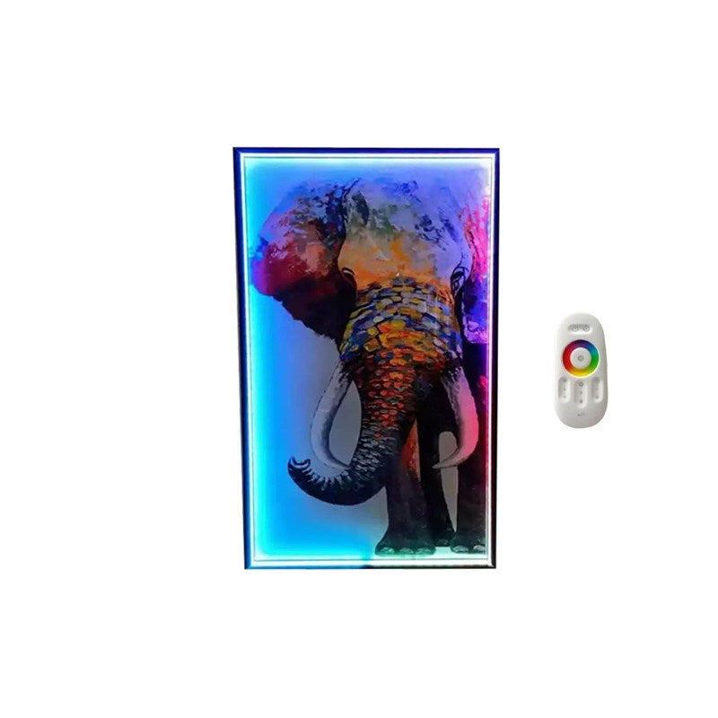 RGB LED Decor 5 In 1 Bundle Elephant & One Piece Poster, Gamer Door Sign, Sunset Corner Floor Lamp and Wall Light