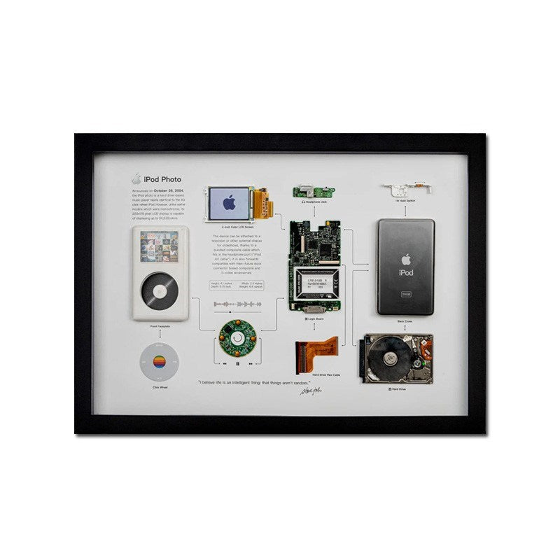 RGB Tech Decor 4 In 1 Bundle Disassembled Apple iPod Photo Framed, PUBG & One Piece Poster and Gamer Door Sign