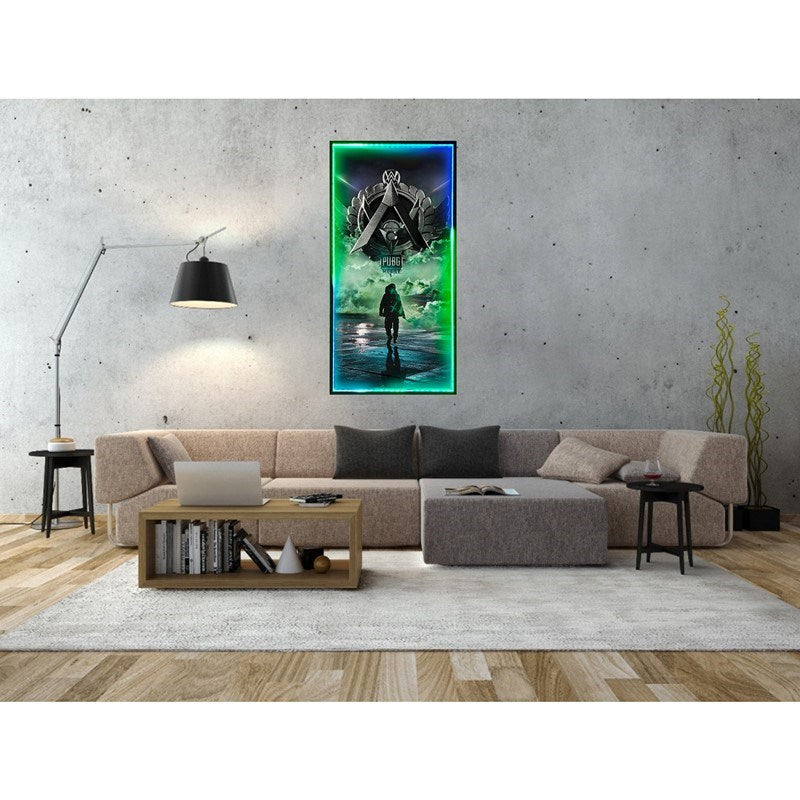 RGB Tech Decor 4 In 1 Bundle Disassembled Apple iPod Photo Framed, PUBG & One Piece Poster and Gamer Door Sign