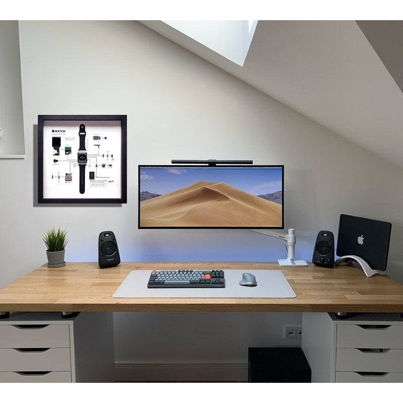 RGB Tech Decor 4 In 1 Bundle Disassembled Apple Watch 1st Gen Framed & Dragon Ball Poster and 2 Gamer Door Signs