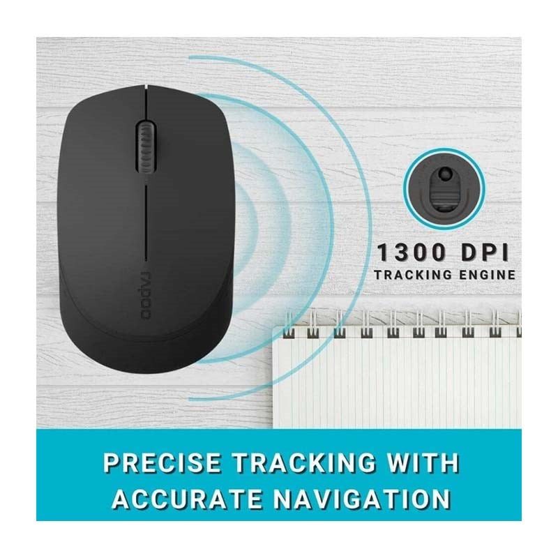 Rapoo M100 Silent Multi-mode Wireless Mouse - Dark Grey