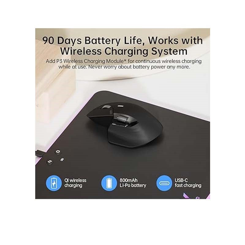 Rapoo MT760L Multi-mode Wireless Mouse - Light Black
