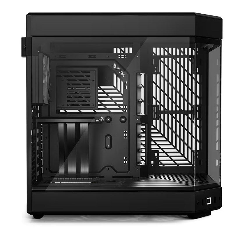 HYTE Y60 Panoramic Tempered Glass E-ATX Mid Tower Gaming Case with 3 Fans - Pitch Black