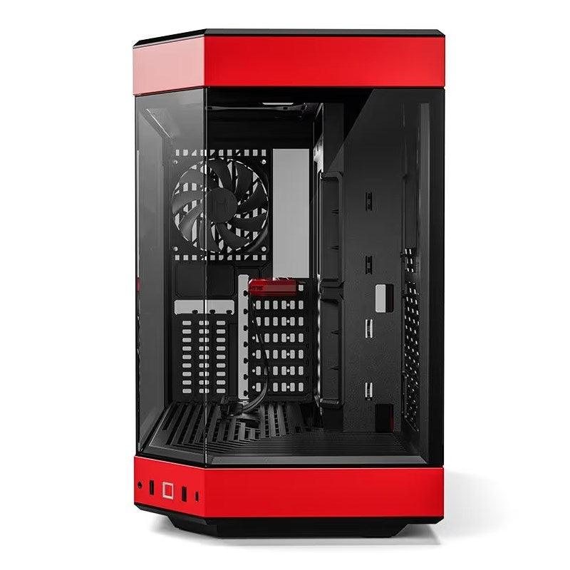 HYTE Y60 Panoramic Tempered Glass E-ATX Mid Tower Gaming Case with 3 Fans - Pitch Black