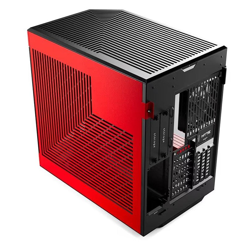 HYTE Y60 Panoramic Tempered Glass E-ATX Mid Tower Gaming Case with 3 Fans - Pitch Black