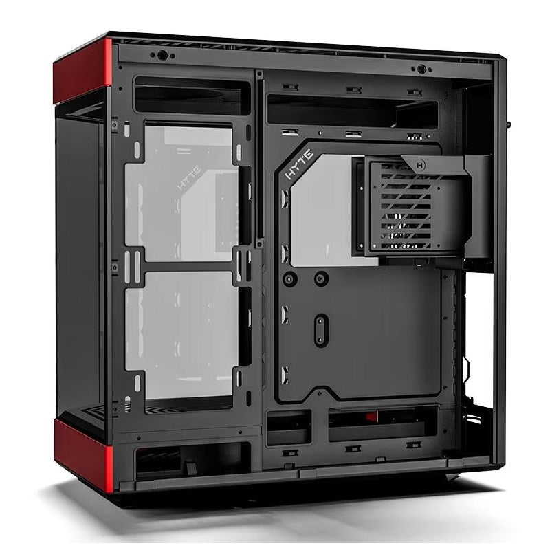 HYTE Y60 Panoramic Tempered Glass E-ATX Mid Tower Gaming Case with 3 Fans - Pitch Black