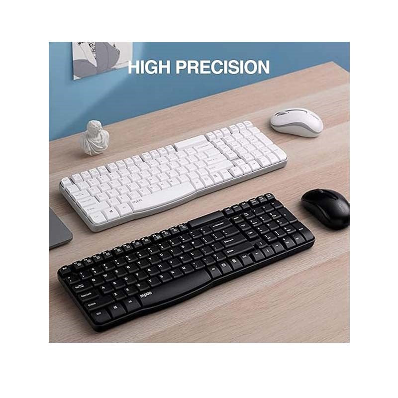 Rapoo X1800S Wireless Multimedia Keyboard & Optical Mouse AR - Black