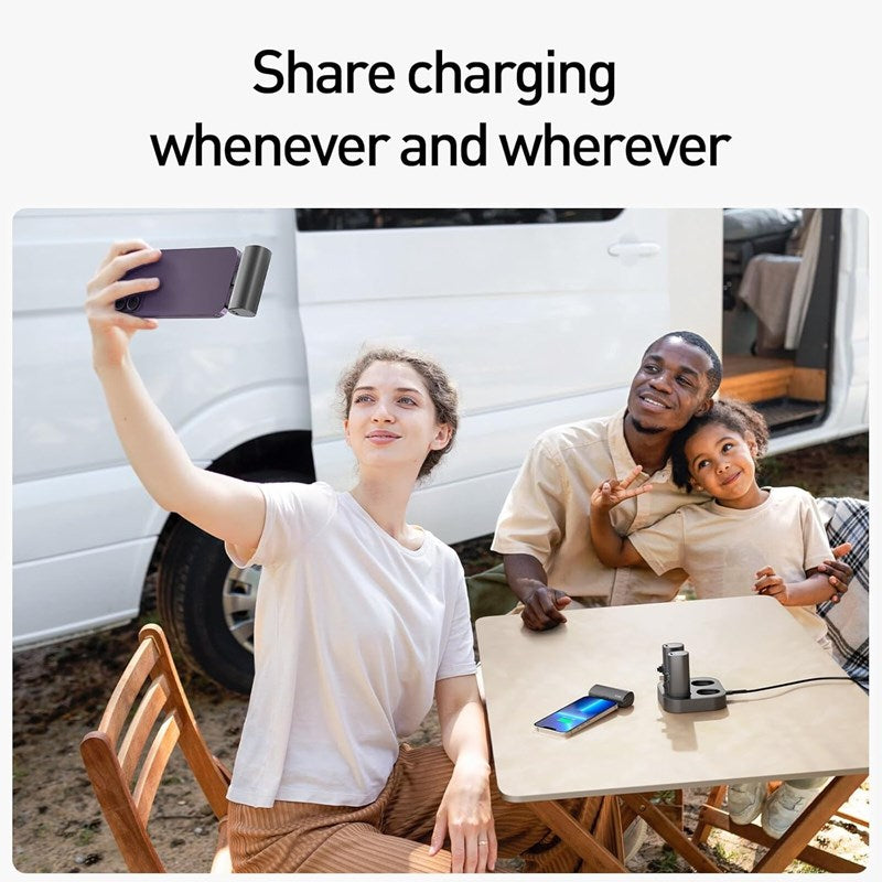 iWalk LinkPod Charging Station 4x4000mAh (2 Type C & 2 Lightning), Small Portable Charger
