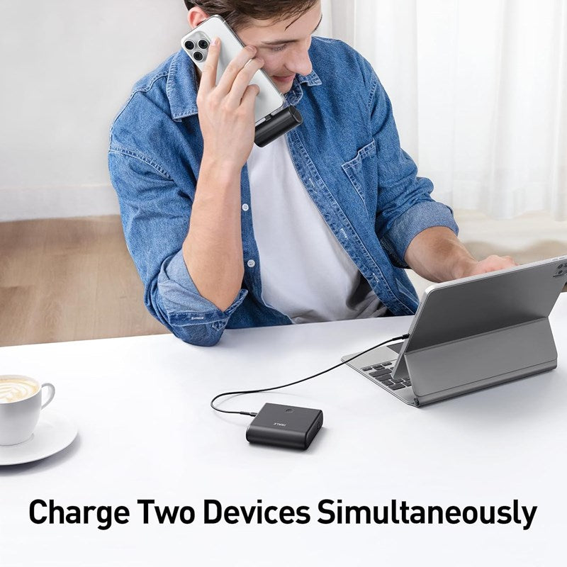 iWalk Small Portable Charger 13500mAh, USB-C Power Bank with Charging Case Type-C