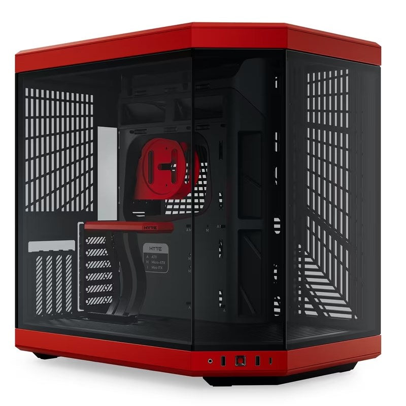 HYTE Y70 E-ATX Mid Tower Gaming Case - Black Cherry