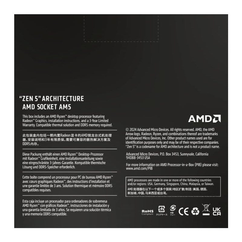 AMD Ryzen 5 9600X 3.9 GHz 6-Core AM5 Processor