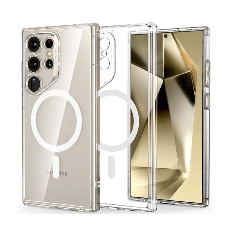 ESR Halolock Protective Cover with Stand for Samsung Galaxy S24 Ultra, Clear