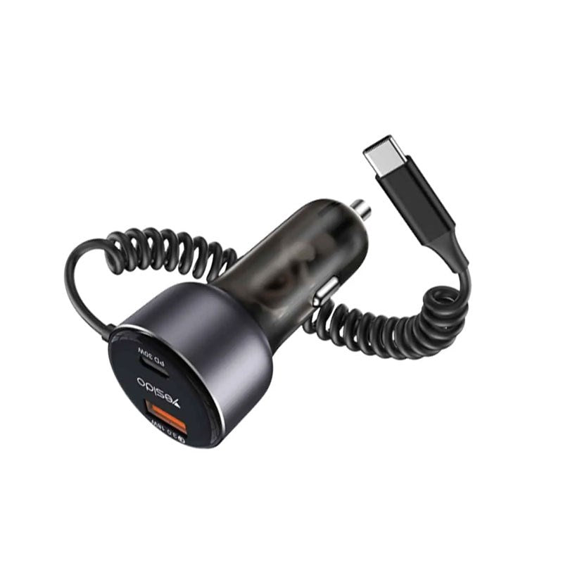 Yesido Y56 PD 30 Watts Type-C QC3.0 18 Watts US-A Car Charger (60 Watts)