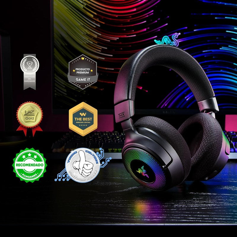 Razer Kraken V4 Wireless Gaming Headset for PC, PS5, Switch, Smartphone - Black