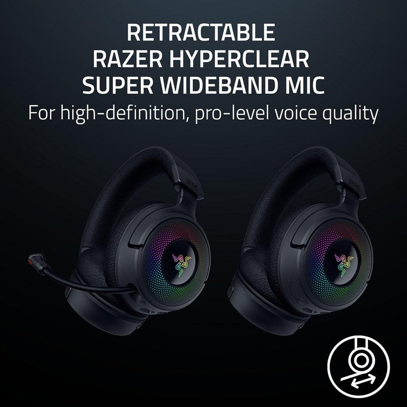 Razer Kraken V4 Wireless Gaming Headset for PC, PS5, Switch, Smartphone - Black