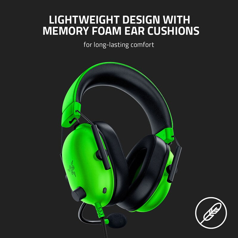 Razer BlackShark V2 X Multi-Platform Wired Esports Gaming Headset for PC, PS4/PS5 and Mobile - Green