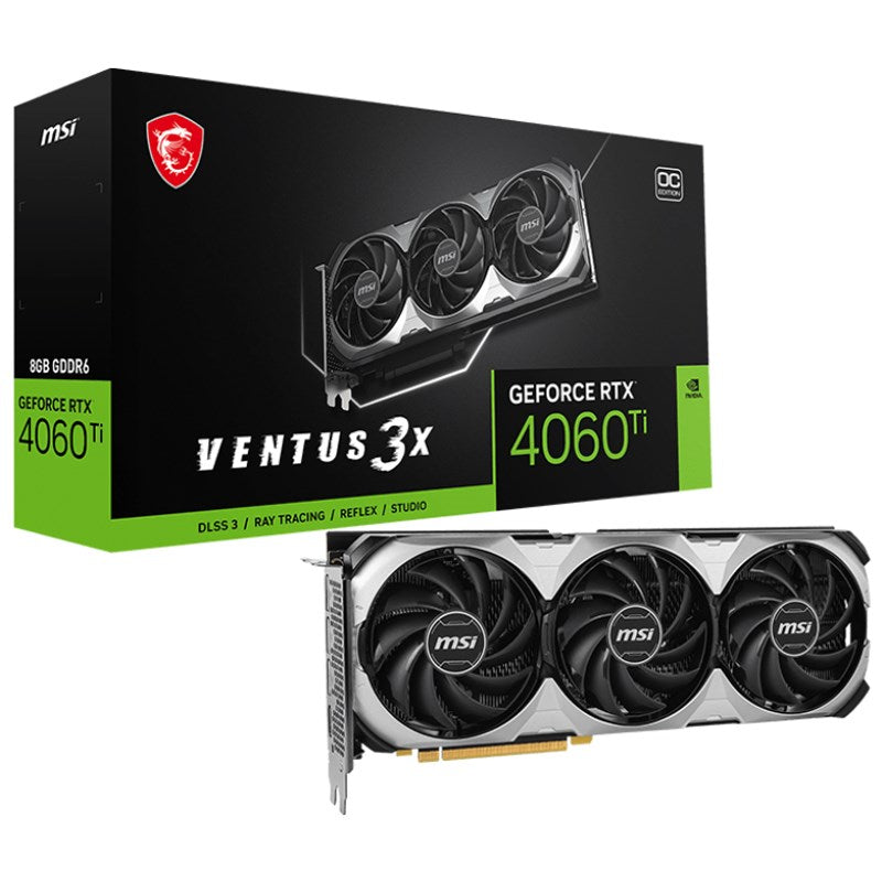MSI GeForce RTX 4060 Ti 8GB VENTUS 3X OC Edition GDDR6 Gaming Graphics Card