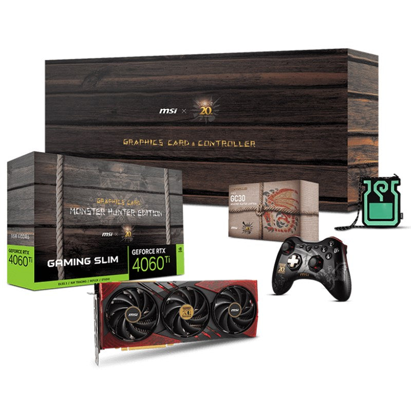 MSI GeForce RTX 4060 Ti 8GB GAMING SLIM MONSTER HUNTER EDITION GDDR6 Gaming Graphics Card