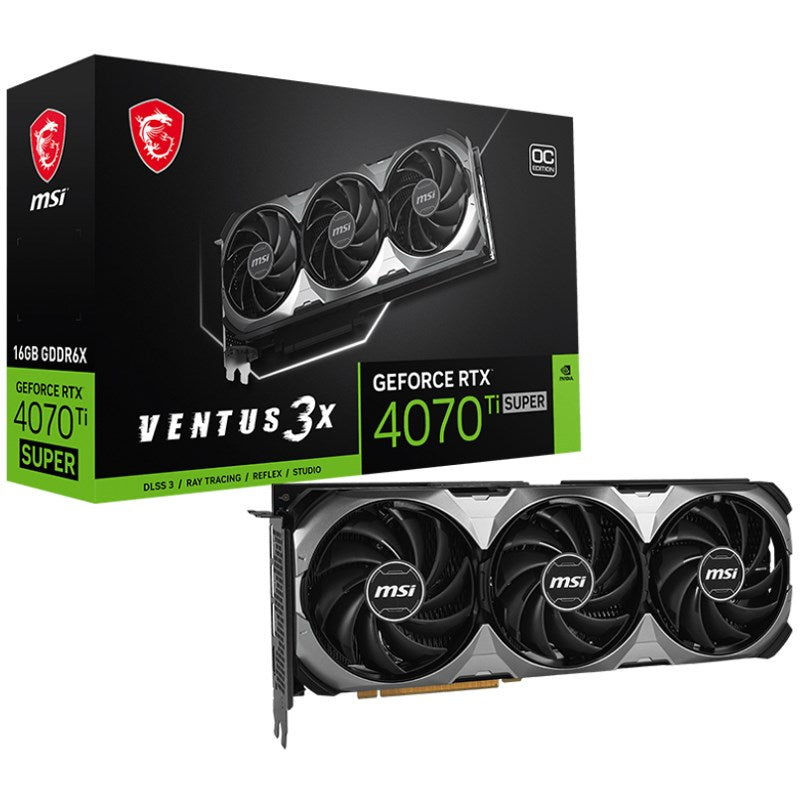 MSI GeForce RTX 4070 Ti SUPER 16GB VENTUS 3X OC Edition GDDR6X Gaming Graphics Card