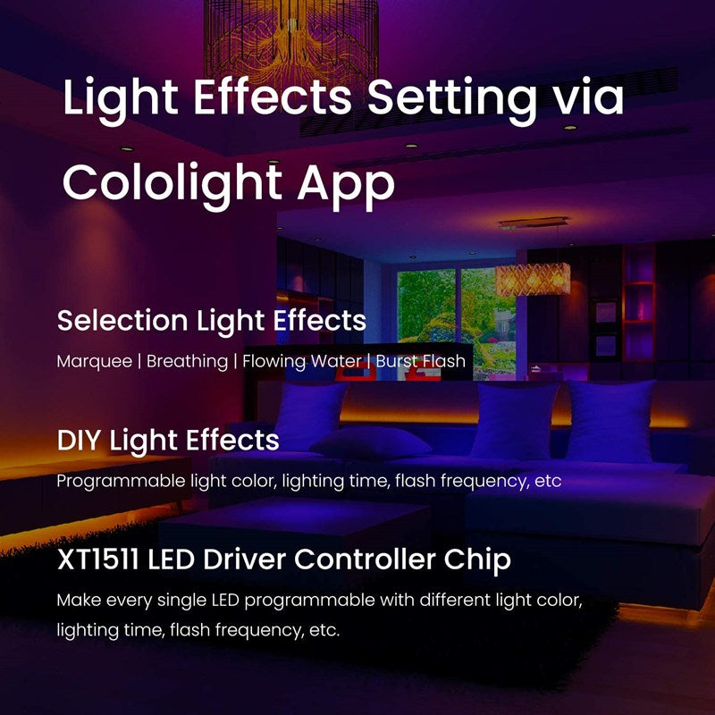 Cololight Strip Smart LED Lightstrip Length Extensible RGB Music Sync- Open Box