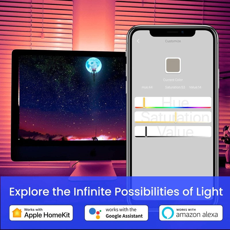Cololight Strip Smart LED Lightstrip Length Extensible RGB Music Sync- Open Box