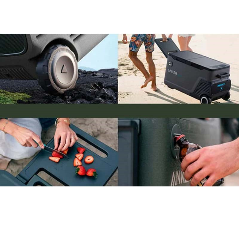 Anker EverFrost 50 Powered Cooler, 53L Portable Refrigerator for Car, Powered Cooler with 299Wh Battery, Powered by AC/DC or Solar
