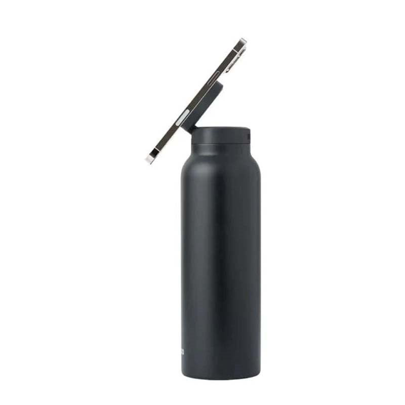 RINGO Water Bottle, 32 Oz/1 L, MagSafe Screw Lid MagSafe Booster Ring, Black