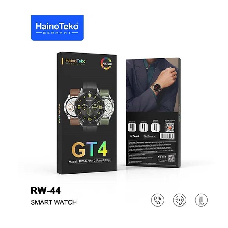 Haino Teko RW-44 Smart Watch, With 3 Bands