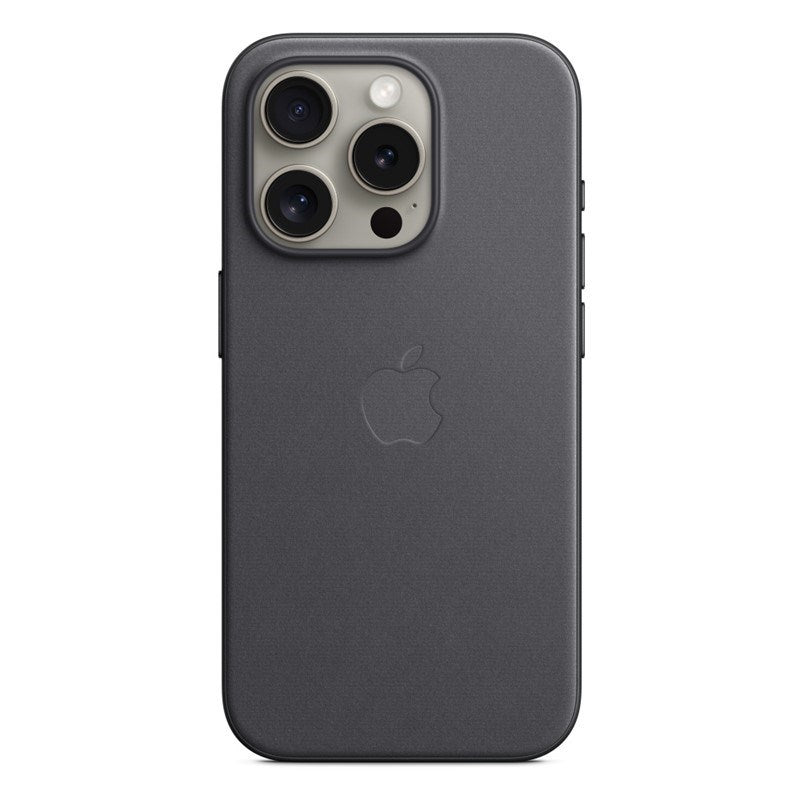 Apple iPhone 15 Pro FineWoven Case with MagSafe – Black with Ugreen PD 20 Watts Fast Charger UK - White