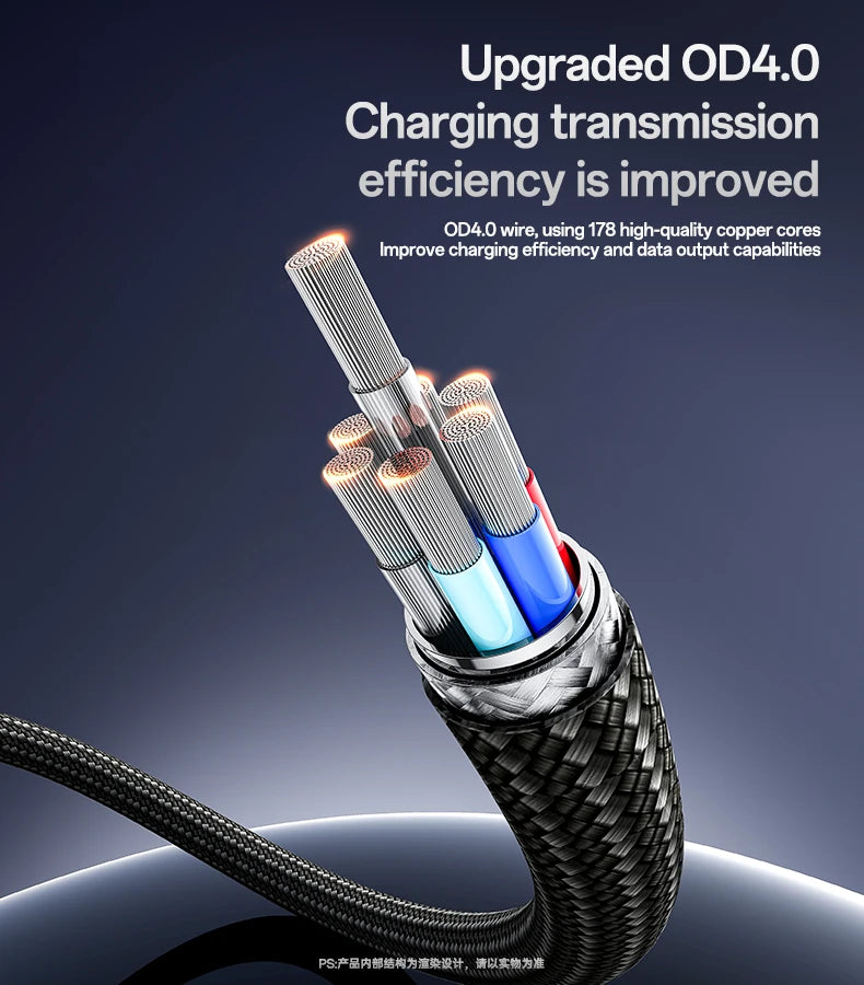Yesido CA180, 27W, Type C to Lightning Cable with Digital Display - 1.2 M