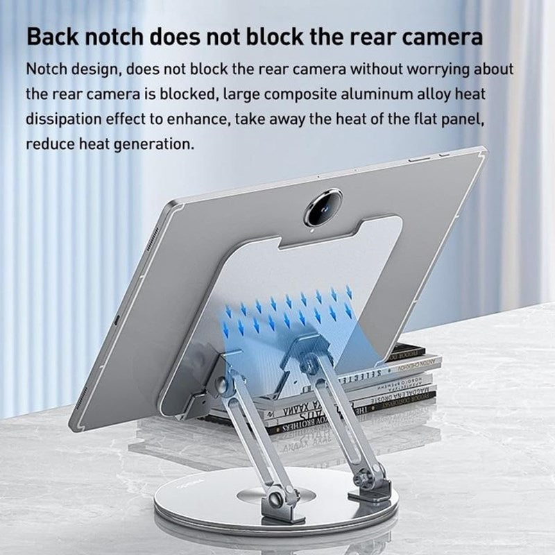 Yesido 360 Degree Rotating Aluminum Foldable Desk Stand For All iPads