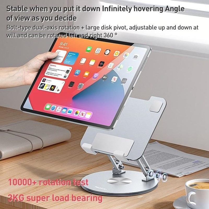 Yesido 360 Degree Rotating Aluminum Foldable Desk Stand For All iPads