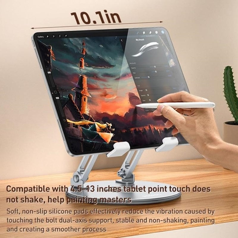 Yesido 360 Degree Rotating Aluminum Foldable Desk Stand For All iPads