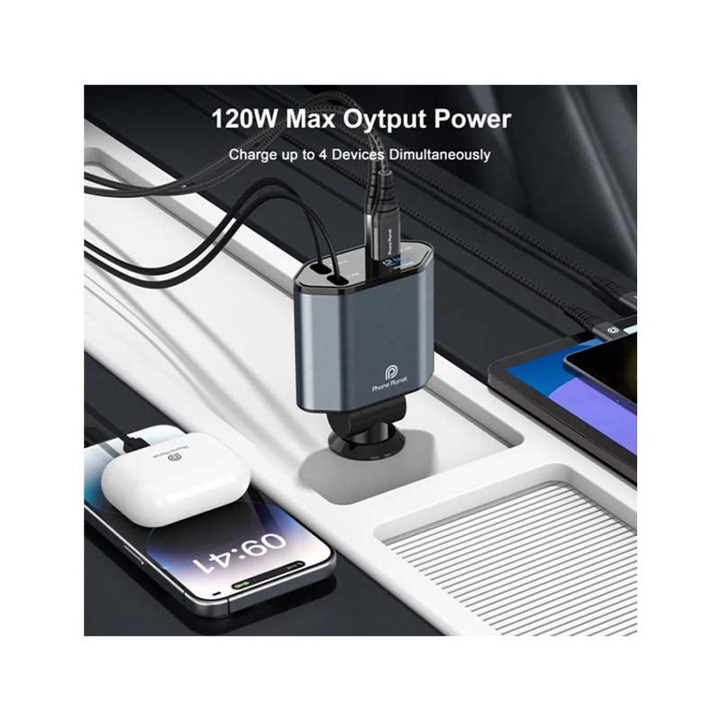 Phone Planet 120 Watts 4 in 1 Car Charger