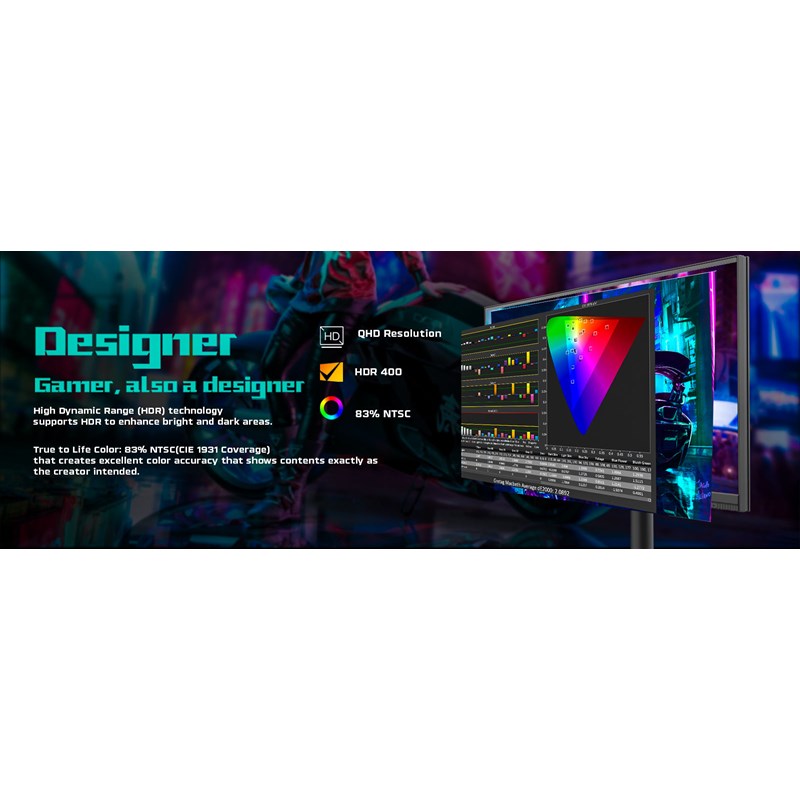 GAMEON GOM27QHD180IPS Midnight Pro Series 27